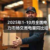 2025年1-10月全国电力市场交易电量同比增长7.9%（图2）