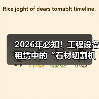 2026年必知!工程设备租赁中的“石材切割机”精准差异策略(图1) 2026年必知!工程设备租赁中的“石材切割机”精准差异策略(图1)