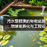 污水泵租赁的秘密武器:防堵差异化与工程设备优化(图2) 污水泵租赁的秘密武器:防堵差异化与工程设备优化(图2)