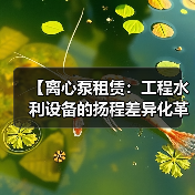【离心泵租赁:工程水利设备的扬程差异化革命】(图3) 【离心泵租赁:工程水利设备的扬程差异化革命】(图3)