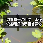 钢管脚手架租赁:工程设备租赁的承重差异化新突破(图2) 钢管脚手架租赁:工程设备租赁的承重差异化新突破(图2)