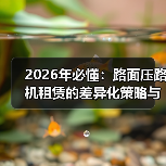 2026年必懂:路面压路机租赁的差异化策略与实操指南(图1) 2026年必懂:路面压路机租赁的差异化策略与实操指南(图1)