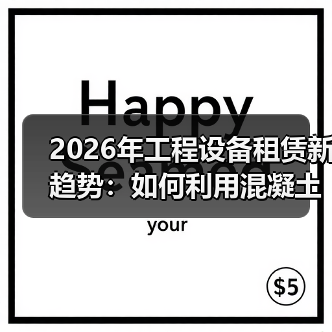 2026年工程设备租赁新趋势:如何利用混凝土摊铺机实现差异化竞争(图4) 2026年工程设备租赁新趋势:如何利用混凝土摊铺机实现差异化竞争(图4)